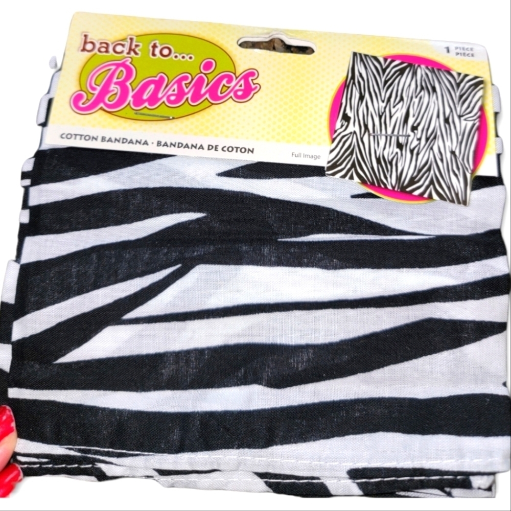 Back To Basics Black and White Bandana